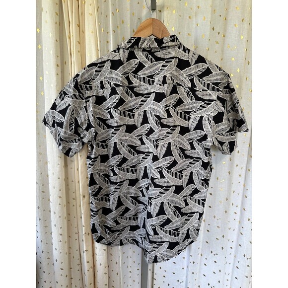 Kainalu Hawaii Men's 100% Cotton Hawaiian Banana Leaf Button Down Collar Shirt M - Picture 4 of 6
